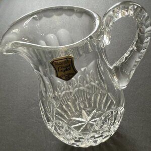 VINTAGE Poland Hand Cut Crystal Small Pitcher NWT